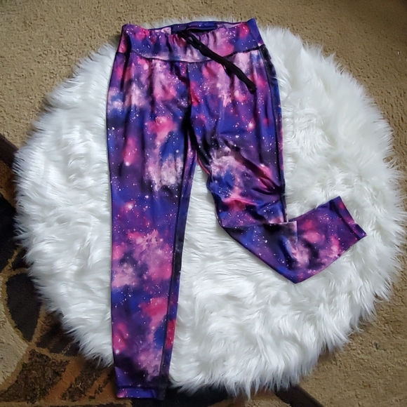 Galaxy Purple Work Out Pants - Picture 2 of 2